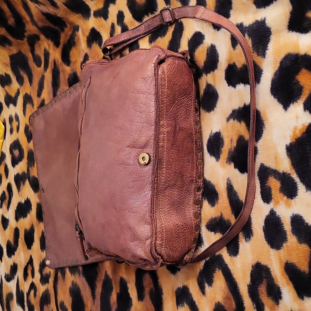Genuine leather bag from distressed leather,Italy - Picture 8 of 16